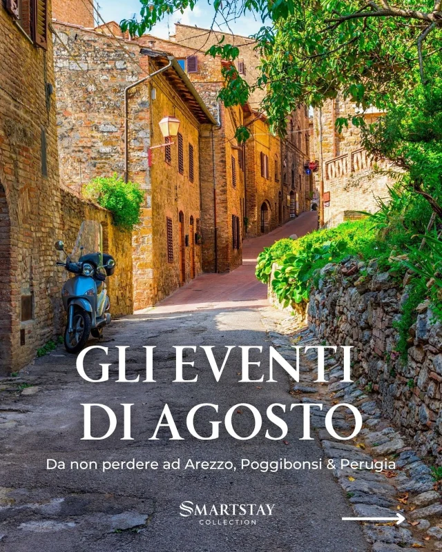 ⛱️ Agosto in Toscana e Umbria porta con sé arte, musica e buon cibo. Ecco perché gli hotel Smart Stay Collection sono la base comoda per esplorare e immergerti negli eventi più suggestivi di Arezzo, Perugia e della Val d’Elsa.

👉🏼 Scopri cosa succede vicino a noi questo mese!

#SmartStayCollection #EstateInToscana #EstateInUmbria #EventiAgosto